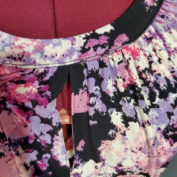 Apt. 9 Purple Pink and Black Floral Midi Dress Size M - Picture 2 of 7